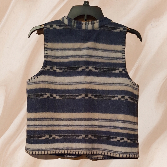 Women's Vest Size Small Navy Blue and Tan - Picture 2 of 5